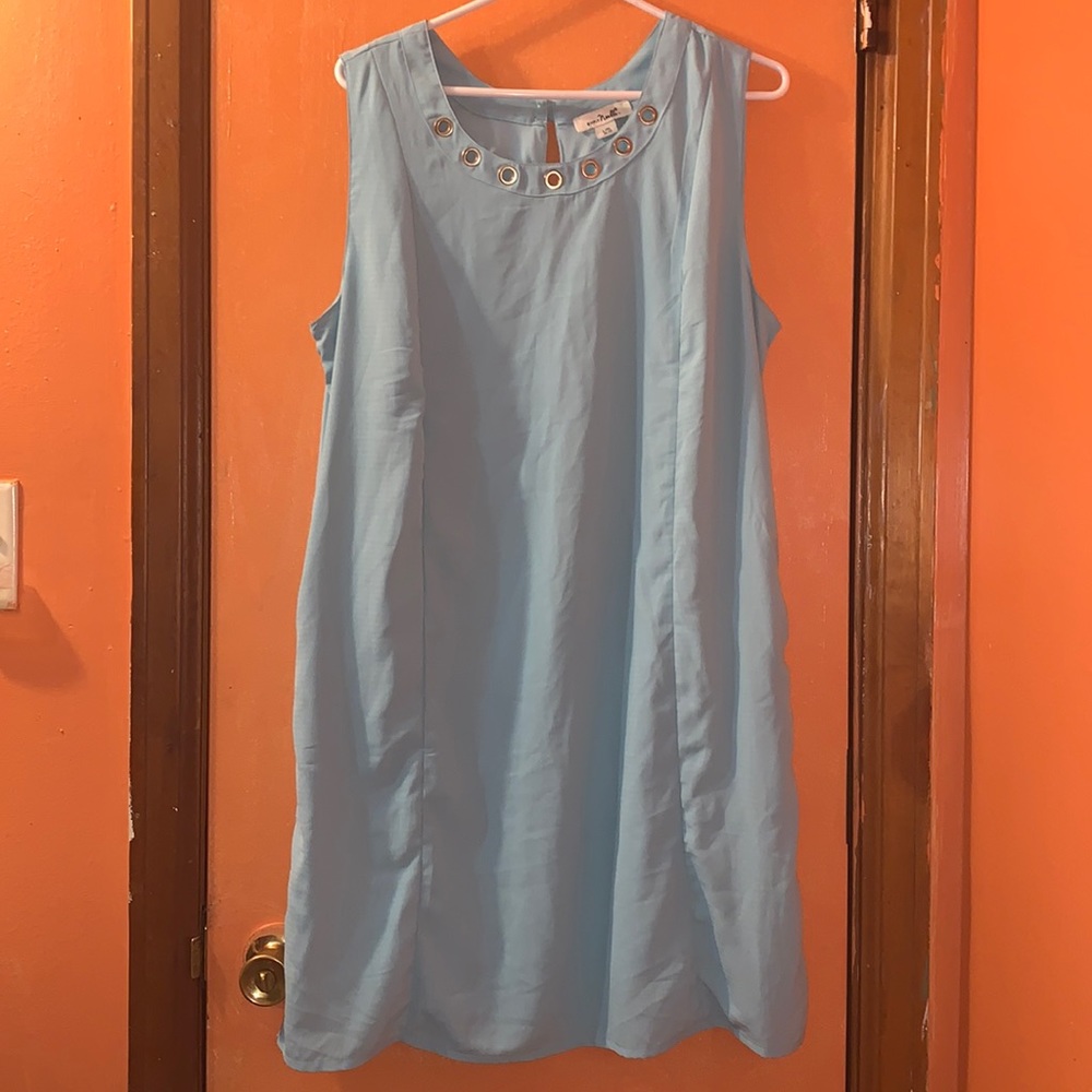 *3 for $25* Simply Noelle Bluish Color Sleeveless Dress w/ Pockets SIZE L/XL